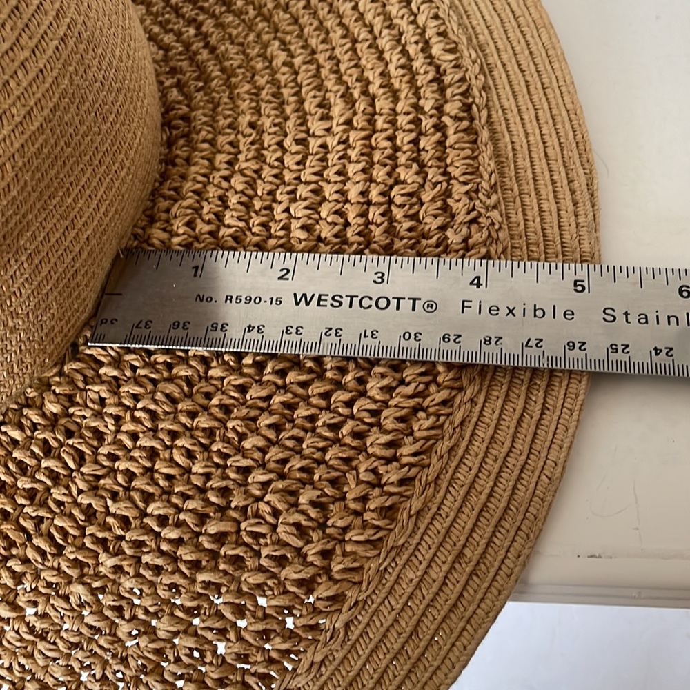 J.Crew Beach Hat 94% Paper 6% Polyester One Size Floppy Topper - Picture 9 of 10